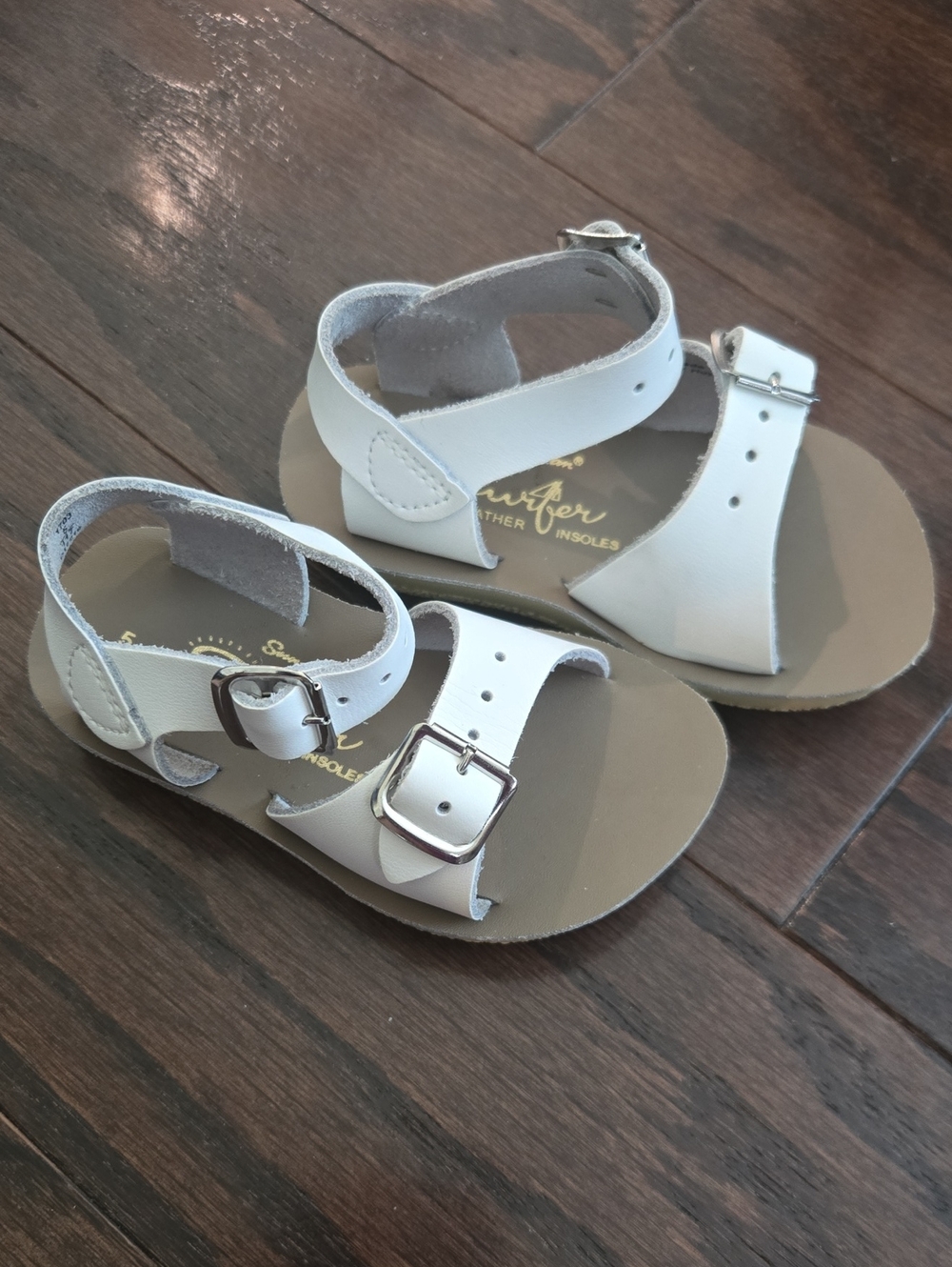 Sun-San Toddler White Buckle Sandals